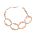 Textured Linked Rings Choker