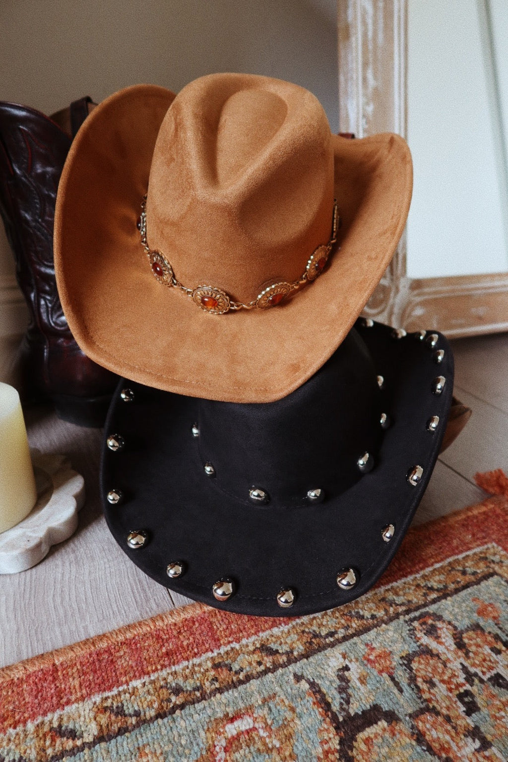 Dolly Western Cowgirl Hat - Tan